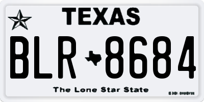TX license plate BLR8684