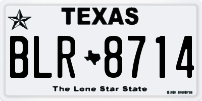 TX license plate BLR8714