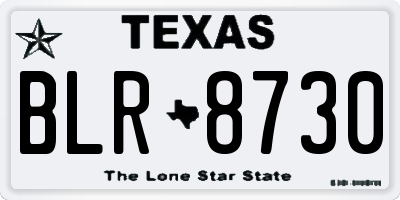 TX license plate BLR8730
