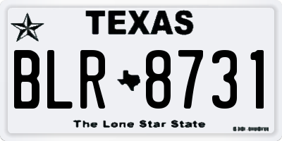 TX license plate BLR8731