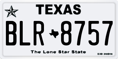 TX license plate BLR8757