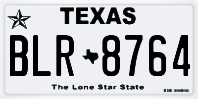 TX license plate BLR8764