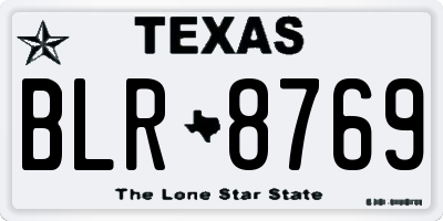 TX license plate BLR8769