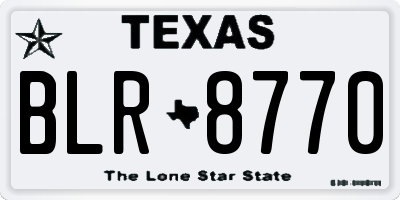 TX license plate BLR8770