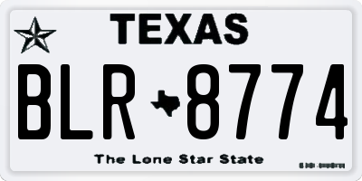 TX license plate BLR8774