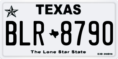 TX license plate BLR8790