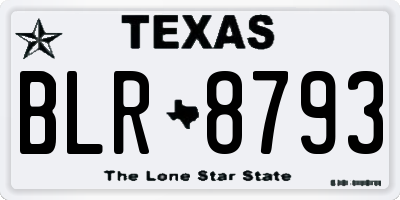 TX license plate BLR8793