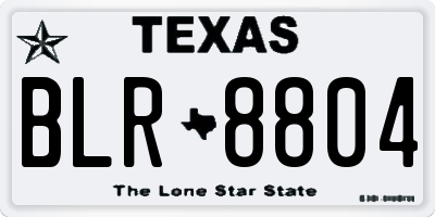 TX license plate BLR8804