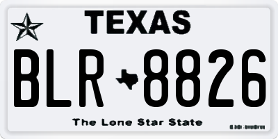 TX license plate BLR8826
