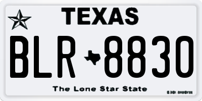 TX license plate BLR8830