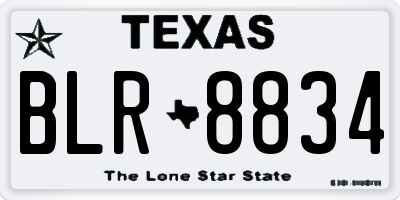 TX license plate BLR8834