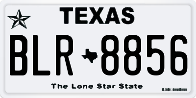 TX license plate BLR8856