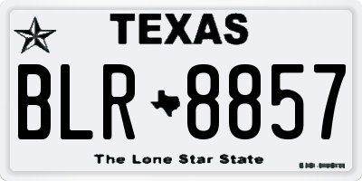 TX license plate BLR8857