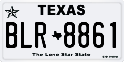 TX license plate BLR8861