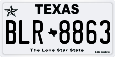 TX license plate BLR8863