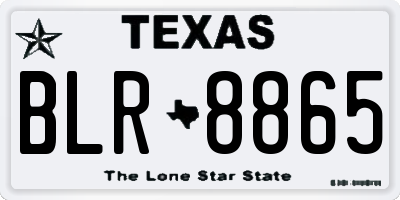 TX license plate BLR8865