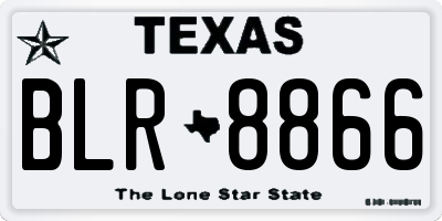 TX license plate BLR8866