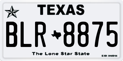 TX license plate BLR8875