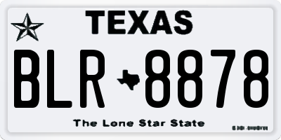 TX license plate BLR8878