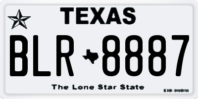TX license plate BLR8887