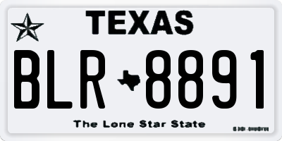 TX license plate BLR8891