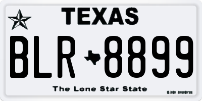 TX license plate BLR8899