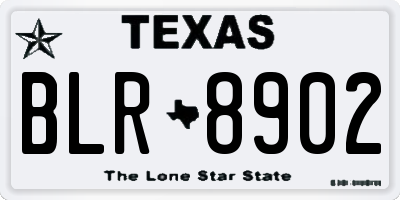 TX license plate BLR8902