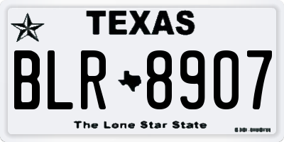 TX license plate BLR8907