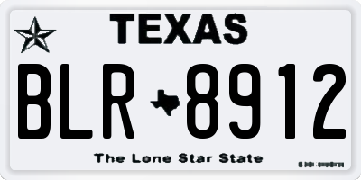 TX license plate BLR8912