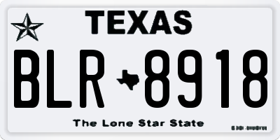 TX license plate BLR8918