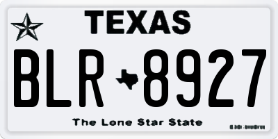 TX license plate BLR8927