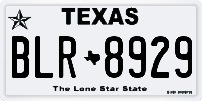 TX license plate BLR8929