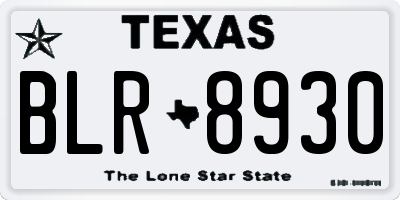 TX license plate BLR8930