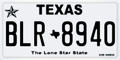 TX license plate BLR8940