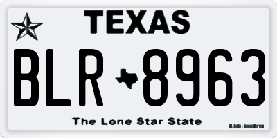 TX license plate BLR8963