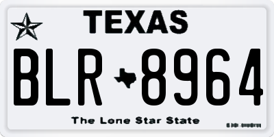 TX license plate BLR8964