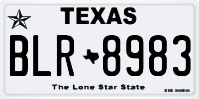 TX license plate BLR8983