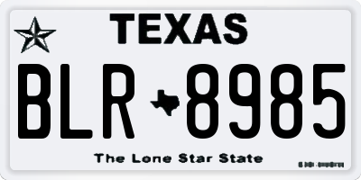 TX license plate BLR8985