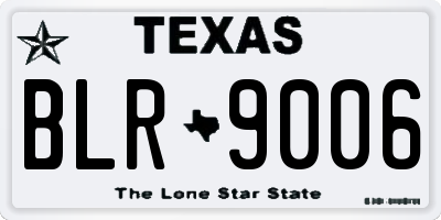 TX license plate BLR9006