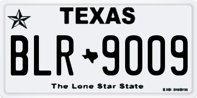 TX license plate BLR9009