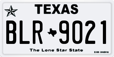 TX license plate BLR9021