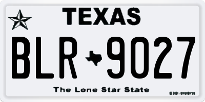 TX license plate BLR9027