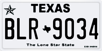TX license plate BLR9034
