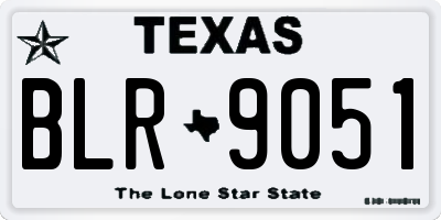 TX license plate BLR9051