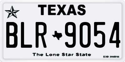 TX license plate BLR9054