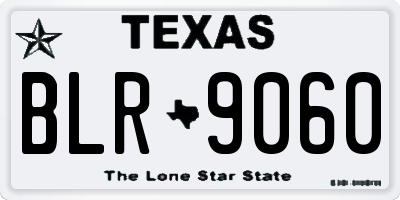 TX license plate BLR9060