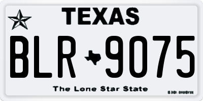 TX license plate BLR9075