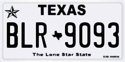 TX license plate BLR9093