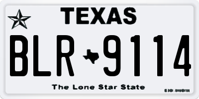 TX license plate BLR9114