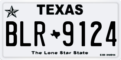 TX license plate BLR9124